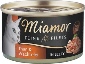 Šlapias kačių maistas Miamor Feine Filets Tuna & Eggs, tunas, 0.1 kg