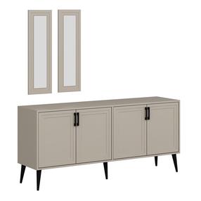 Konsoles galds Kalune Design Prime Mirror, sandstone, 45 cm x 180 cm x 81 cm