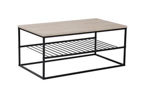 Журнальный столик Kalune Design Asude, черный цв./travertine цв., 95 см x 55 см x 42 см