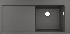 Virtuves izlietne Hansgrohe Built-In Sink S514-F450, silikāts, 105 cm x 51 cm x 19 cm, akmens pelēka