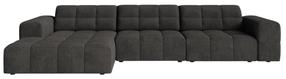 Kampinė sofa Cosmopolitan Design Chicago Eden 20, tamsiai pilka sp., kairinė, 167 x 294 cm x 78 cm