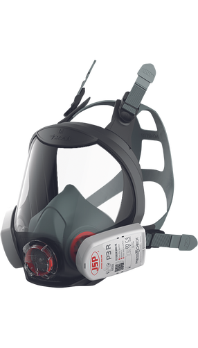 Respirators, ar vārstu JSP Force10 Typhoon, tumši pelēka krās., L