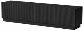 TV staliukas Cama Meble Liverti, juoda sp., 200 cm x 42 cm x 48 cm
