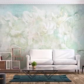 Fototapetas Artgeist Blossoming Among Pastels - Abstract With Floral Motif And Patterns, 140 cm x 140 cm
