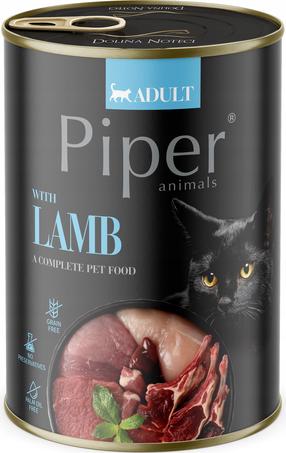 Mitrā kaķu barība Piper Animals Adult, jēra gaļa, 0.4 kg