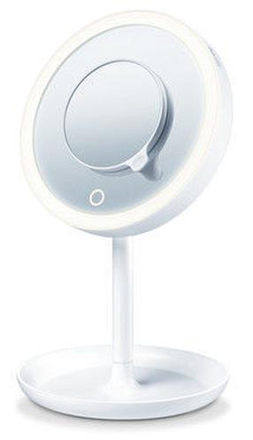 Kosmetinis veidrodis Beurer Illuminated BS45, su apšvietimu, pastatomas, 17.5 cm x 17.5 cm, balta