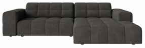 Kampinė sofa Cosmopolitan Design Chicago Eden 20, tamsiai pilka sp., dešininė, 167 x 234 cm x 78 cm