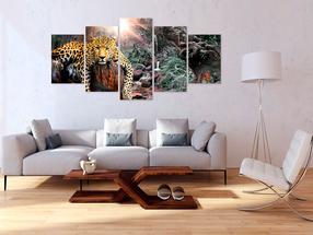 Reprodukcija Artgeist Leopard Relaxation N6086-DKXPWD, 200 cm x 100 cm