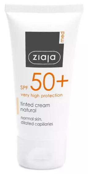 Päevituse hoolduskreem tooted näole Ziaja Med Daily (Tinted) SPF50+, 50 ml