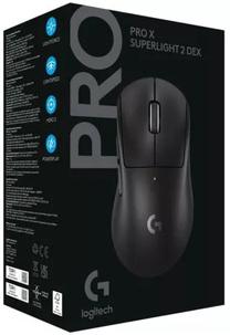 Belaidė žaidimų pelė Logitech Pro X Superlight 2 Dex (910-007358), 2.4 ghz, juoda sp.