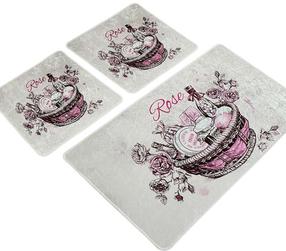 Vonios kilimėlių rinkinys Foutastic Rose Basket 359CHL3256, įvairių spalvų, 100 cm x 60 cm