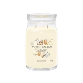 Свеча, ароматическая Yankee Candle Signature Soft Wool & Amber, 60 - 90 час, желтый цв.