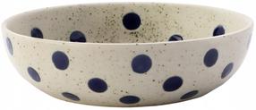 Dziļa šķīvis pusdienu MPLCo Grochy, 20 cm x 20 cm, zila krās./bēša krās.