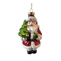 Eglutės žaisliukas Christmas Touch Santa, raudona sp., stiklas