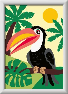 Tapymas pagal skaičius Ravensburger Paint By Numbers Toucan In The Jungle, įvairių spalvų