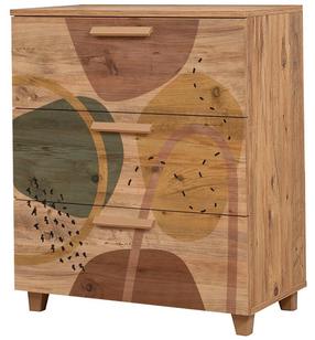 Komoda Kalune Design Leva Gravis Form, ruda sp., 95 cm x 80 cm x 43 cm
