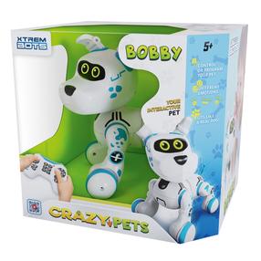 Radiovadāms robots suns Xtrem Bots Crazy Pets Bobby, angļu, balta krās.