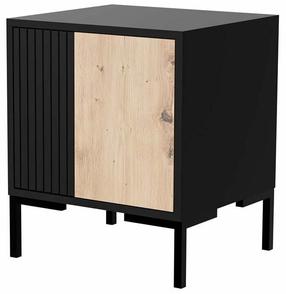 Naktinis staliukas Cama Meble Merci, ruda sp./juoda sp., 44 cm x 40 cm x 52.5 cm