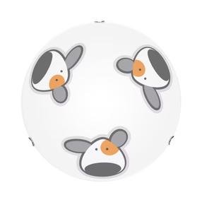 Светильник потолочный Spot-Light Doggy, E27, 2 x 60 Вт, белый цв. / хромовый цв., 40 x 40 см