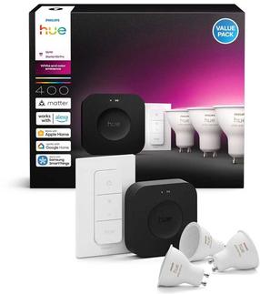Spuldze Philips Hue Bridge Pro LED, GU10, 2000 - 6500 °K, GU10, 4.2 W, 400 lm, 3 gab.
