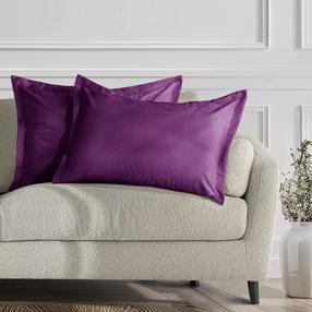 Dekoratyvinės pagalvėlės užvalkalas Restilo Velvet, violetinė sp., 70 cm x 50 cm, 2 vnt.