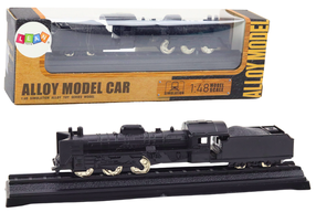 Rotaļu vilciens Lean Toys Alloy Model, 1:48, melna krās.