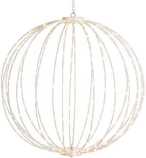 Dekoracija "Kamuolys" Finnlumor su LED apšvietimu, 50 cm, 50 cm, balta sp.