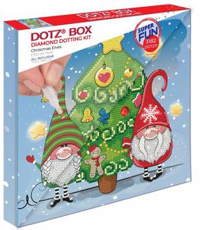Teemantmosaiik Diamond Dotz Christmas Elves, punane v./roheline v./helesinine v.