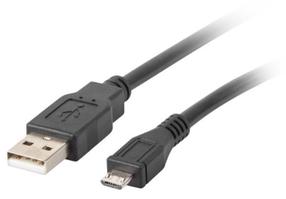 Laidas Lanberg Micro USB / USB USB 2.0 A male, Micro USB 2.0 B male, 1 m, juoda sp.