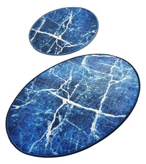Vonios kilimėlių rinkinys Foutastic Denim 359CHL2399, įvairių spalvų, 60 cm x 100 cm