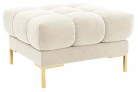 Pufas Cosmopolitan Design Bali Bluvel 22, šviesiai smėlinė, 60 cm x 60 cm x 41 cm