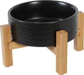 Statīvs ar bļodiņām sunim Zolux Keramo Solo, 0.3 l, 12.6 cm x 12.6 cm x 4.5 cm, brūna krās./melna krās.
