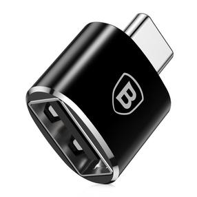 Adapteris Baseus 10492206 USB-C male, USB A female, melna krās.