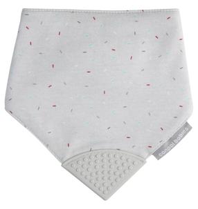 Pudipõll Canpol Babies Bib With Teether 26/902, hall v., tekstiil/silikoon, 0 kuud