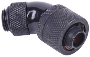 Jungtis Alphacool Compression Fitting 45°, 5.02 cm, juoda sp.