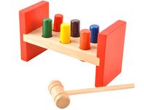 Medinis žaidimas su plaktuku Wooden Game, 10 cm, įvairių spalvų