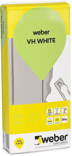 Špaktele Saint-Gobain Weber VH, izlīdzinošs, balta krās., 20 kg