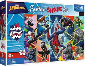 Puzle Trefl Super Shapes XL Spiderman, 40 cm x 60 cm, 160 gab., daudzkrāsaina
