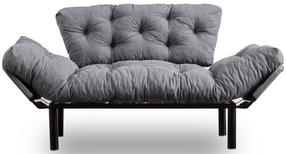 Dīvāns-gulta Hanah Home Nitta 859FTN1218, pelēka krās., 155 x 85 cm x 73 cm
