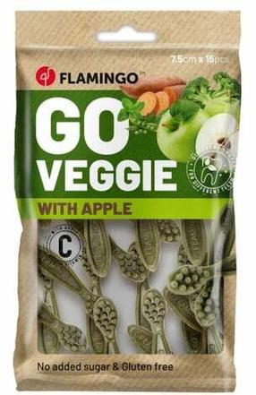 Skanėstas šunims Flamingo Go Veggie, obuoliai, 0.120 kg, 15 vnt.