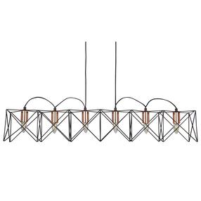 Valgusti rippuv Searchlight Anthea 8416-6BK, E27, 6 x 60 W, vask v./must v. / must v.