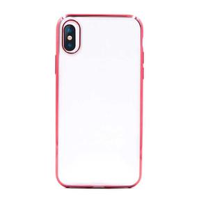 Telefoni ümbris Devia Glitter iPhone XS/X, läbipaistev v./roosa v., Apple