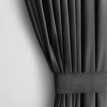 Naktinė užuolaida Restilo Velvet, grafito sp., 140 cm x 245 cm