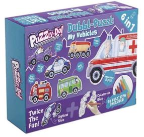 Dėlionė Puzzly-Do Vehicles, įvairių spalvų