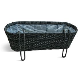 Balkoninis vazonas Domoletti 53000011109, plastikinis, Ø 50 cm, ruda sp.