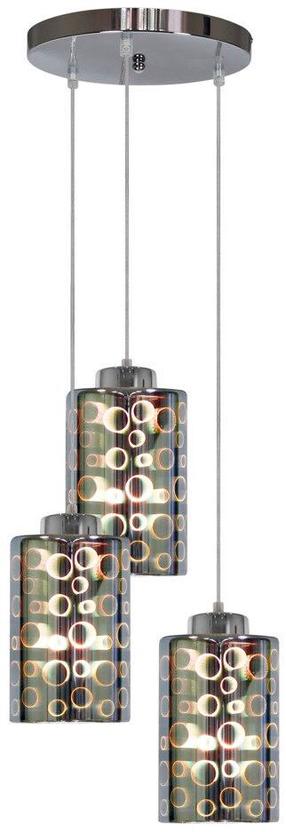 Valgusti rippuv Candellux Nocturno 33-57747, E27, 3 x 40 W, mitmevärviline / nikkel v., 12 x 15 cm