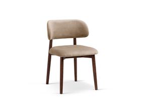 Kėdžių rinkinys Cosmopolitan Design Evan Velvet, matinė, riešuto sp./smėlio sp., 51 cm x 49.5 cm x 77 cm, 2 vnt.