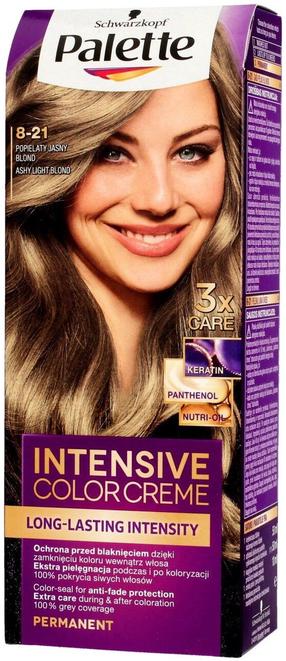 Matu krāsa Schwarzkopf Palette Intensive Color Creme, ashy light blond krās., 8-21, 110 ml