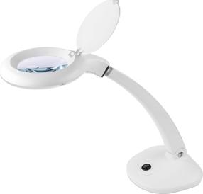 Suurendusklaasiga laualamp Rebel NAR0298-2, LED, 6W, valge v./valge v.