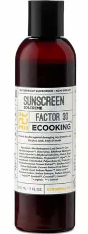 Krēms iedeguma kopšanai Ecooking Factor 30 SPF20, 200 ml